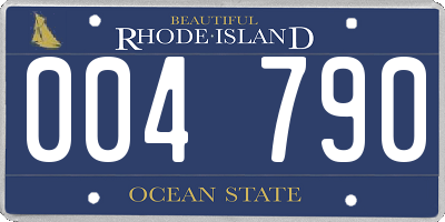 RI license plate 004790