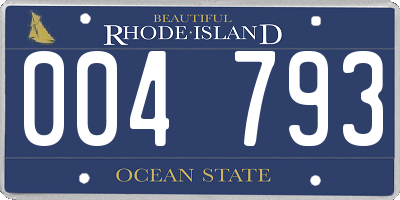 RI license plate 004793