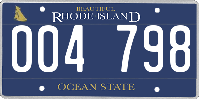 RI license plate 004798