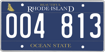 RI license plate 004813