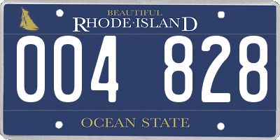 RI license plate 004828