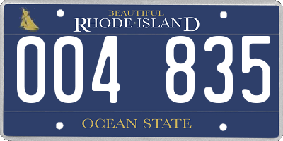 RI license plate 004835