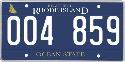 RI license plate 004859