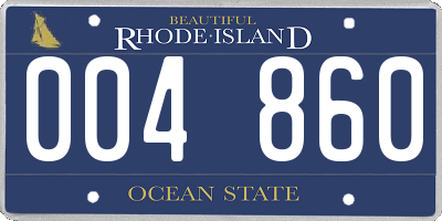 RI license plate 004860