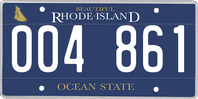RI license plate 004861