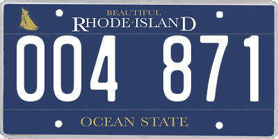 RI license plate 004871