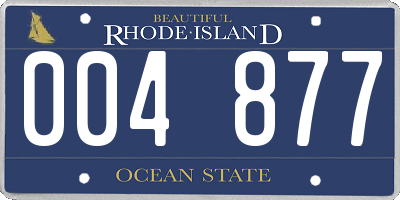 RI license plate 004877