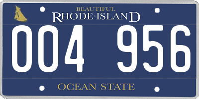RI license plate 004956