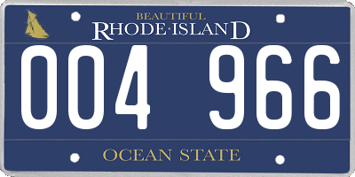 RI license plate 004966