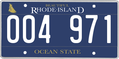 RI license plate 004971
