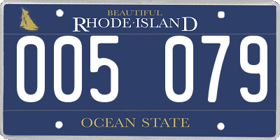 RI license plate 005079