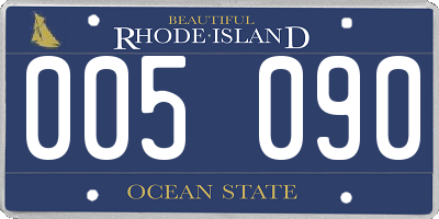 RI license plate 005090