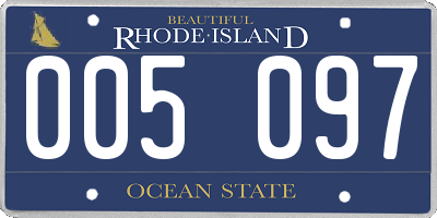 RI license plate 005097