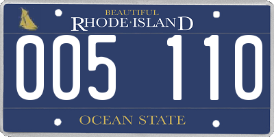 RI license plate 005110