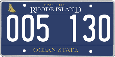 RI license plate 005130