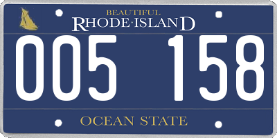 RI license plate 005158