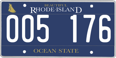 RI license plate 005176
