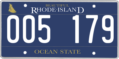 RI license plate 005179