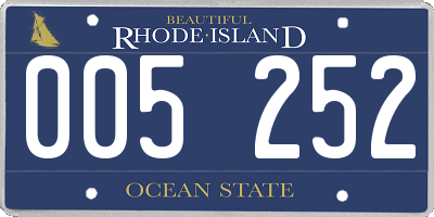 RI license plate 005252