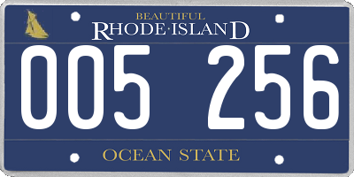 RI license plate 005256