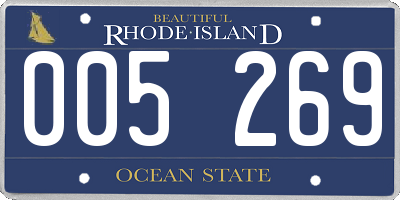 RI license plate 005269