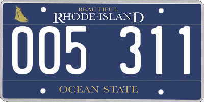 RI license plate 005311
