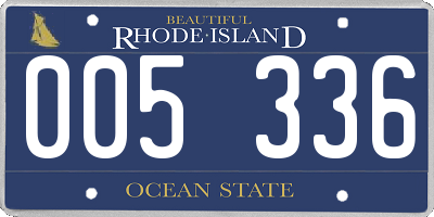 RI license plate 005336