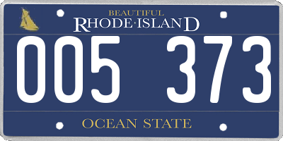 RI license plate 005373