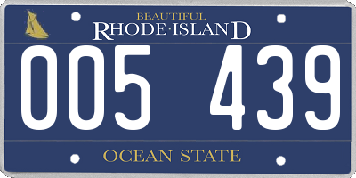 RI license plate 005439