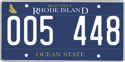 RI license plate 005448