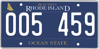 RI license plate 005459