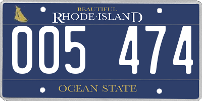 RI license plate 005474