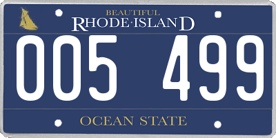 RI license plate 005499