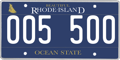 RI license plate 005500