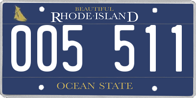 RI license plate 005511