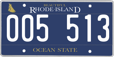 RI license plate 005513