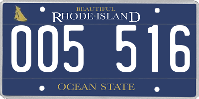 RI license plate 005516