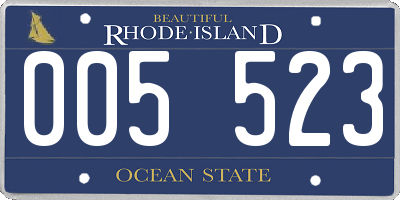 RI license plate 005523