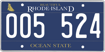 RI license plate 005524