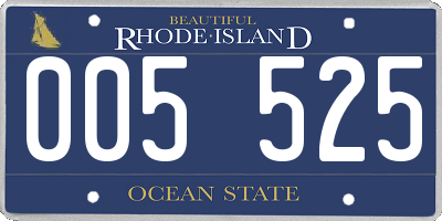 RI license plate 005525