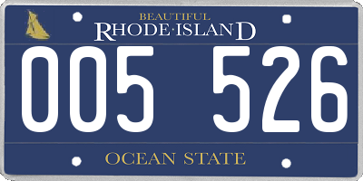 RI license plate 005526