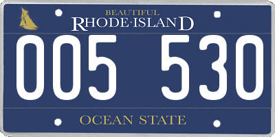 RI license plate 005530