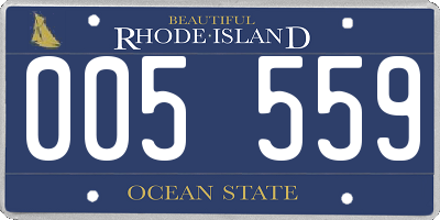 RI license plate 005559
