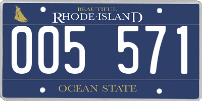 RI license plate 005571