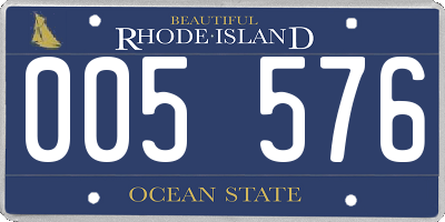 RI license plate 005576