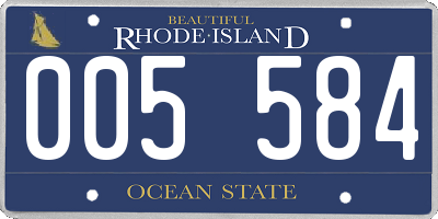 RI license plate 005584