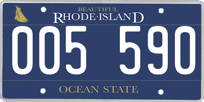 RI license plate 005590