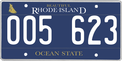 RI license plate 005623