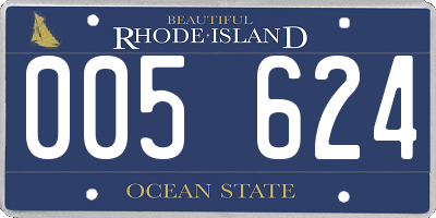 RI license plate 005624