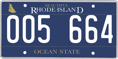 RI license plate 005664